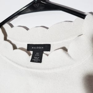 Halogen Scallop Crew Neck Sweater